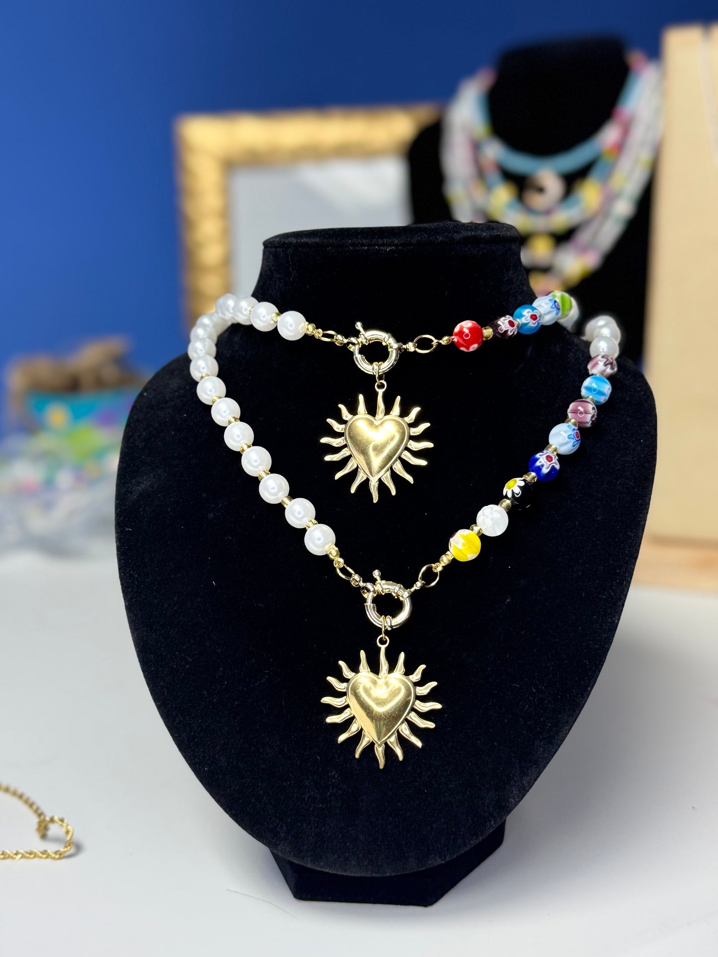 Collar corazon de colores ❤️🔥