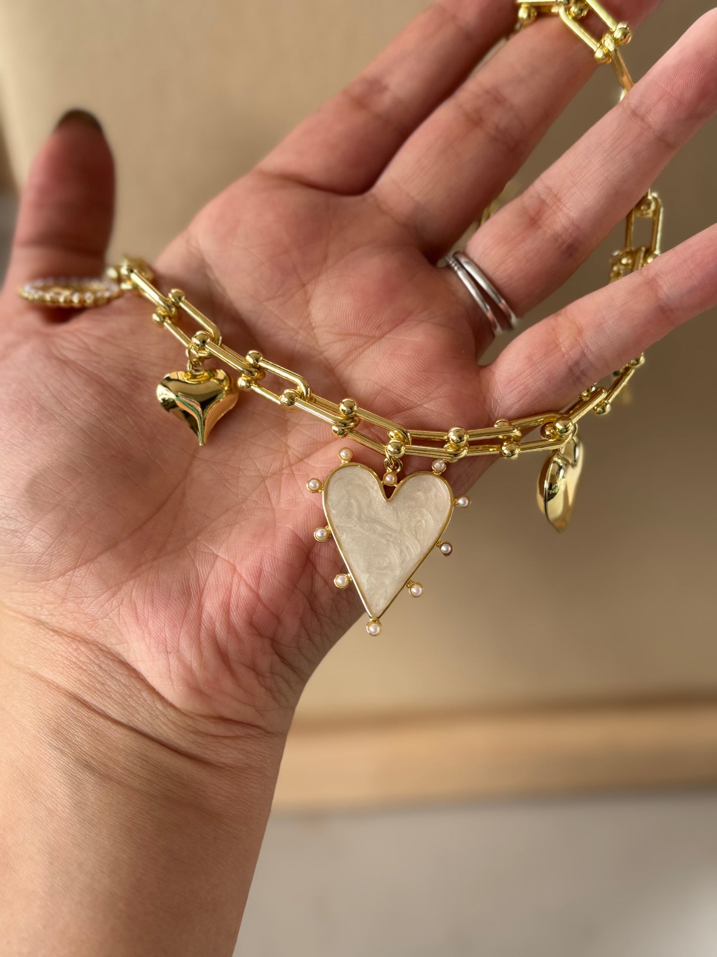 Collar corazón blanco Maxi ✨