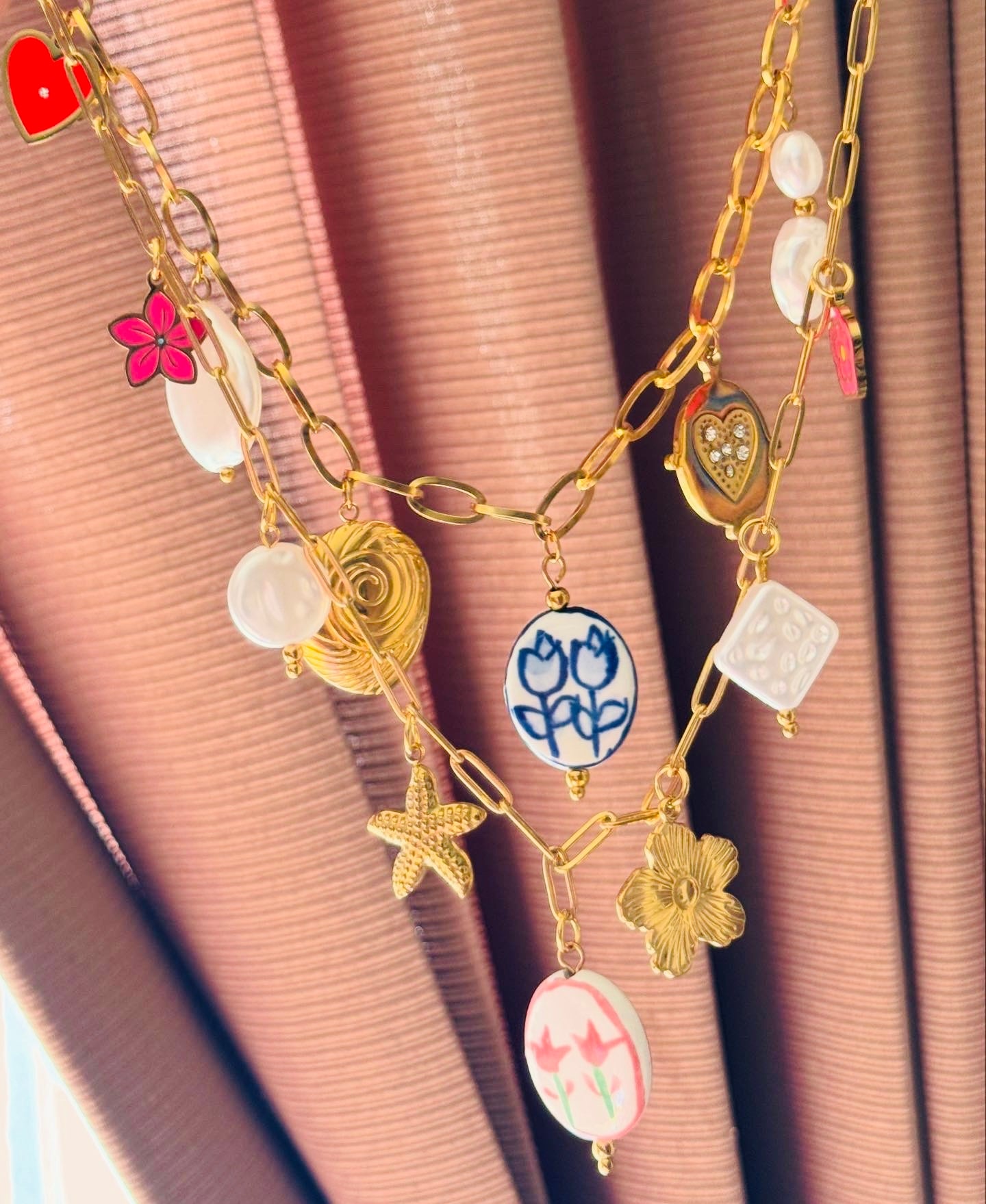 Collar tulipán azul cielo 💙
