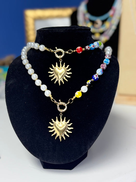 Collar corazon de colores ❤️‍🔥