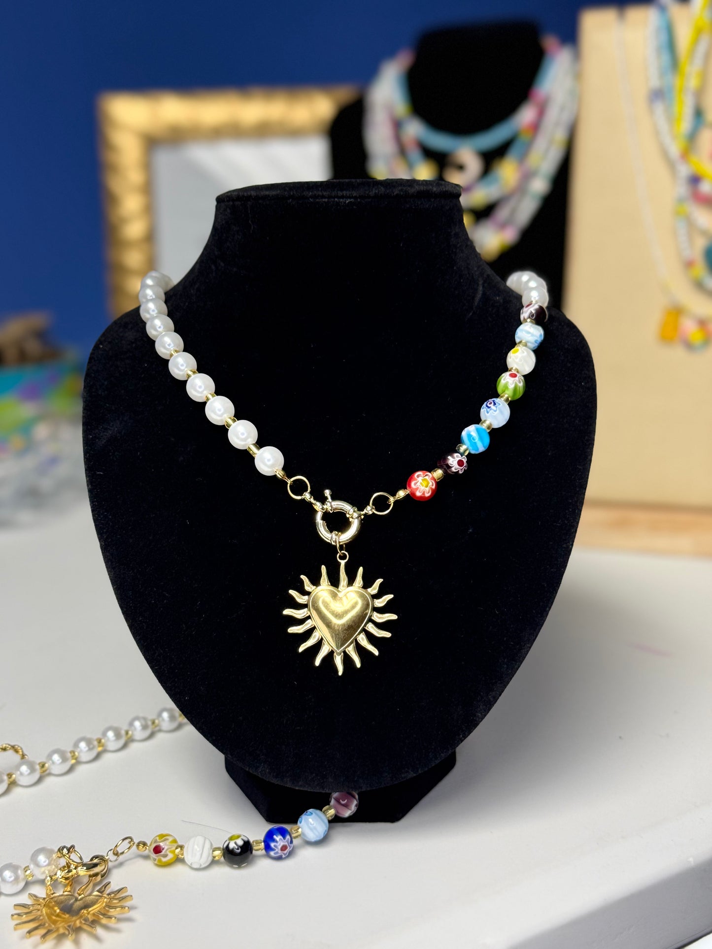 Collar corazon de colores ❤️‍🔥