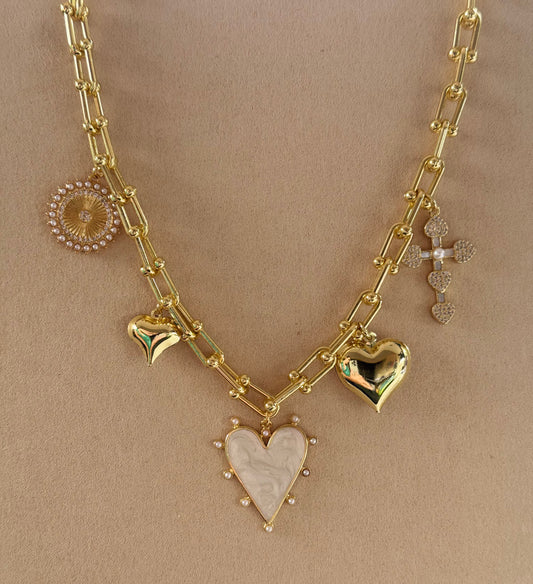 Collar corazón blanco Maxi ✨